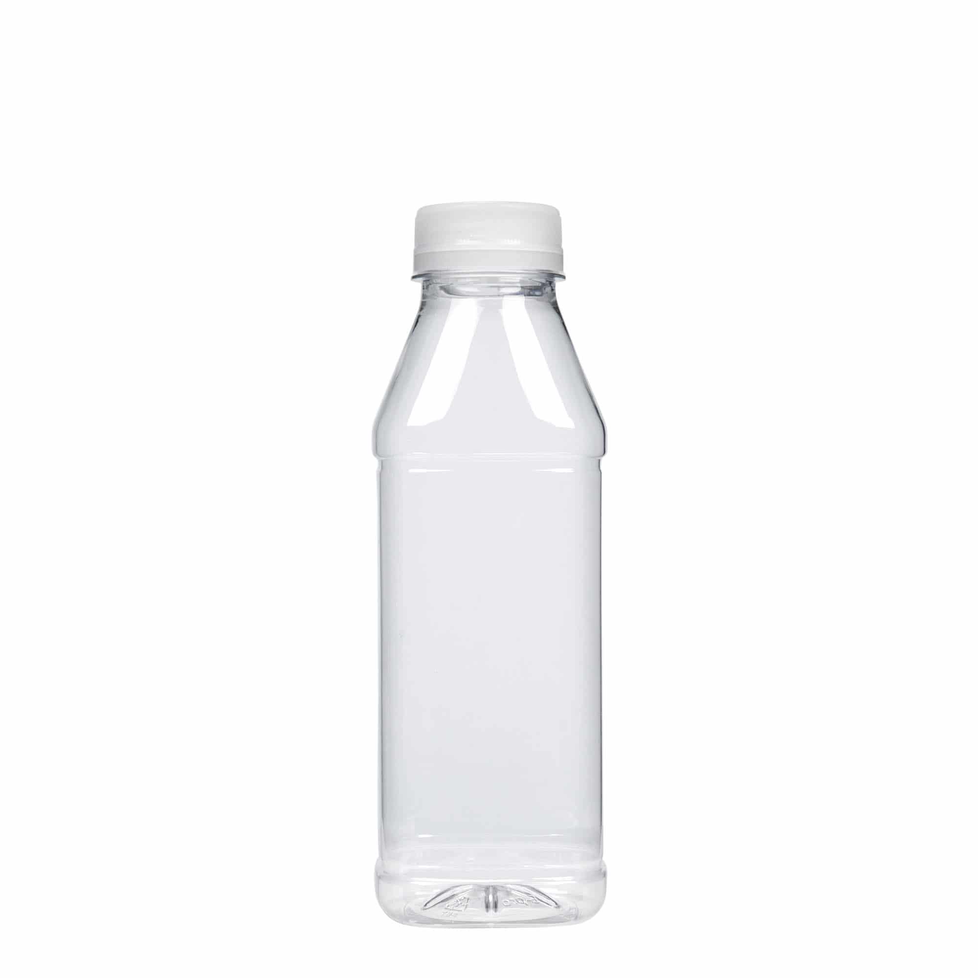 PET boca 500 ml 'Milk and Juice Carré', kvadratna, plastika, otvor: 38 mm