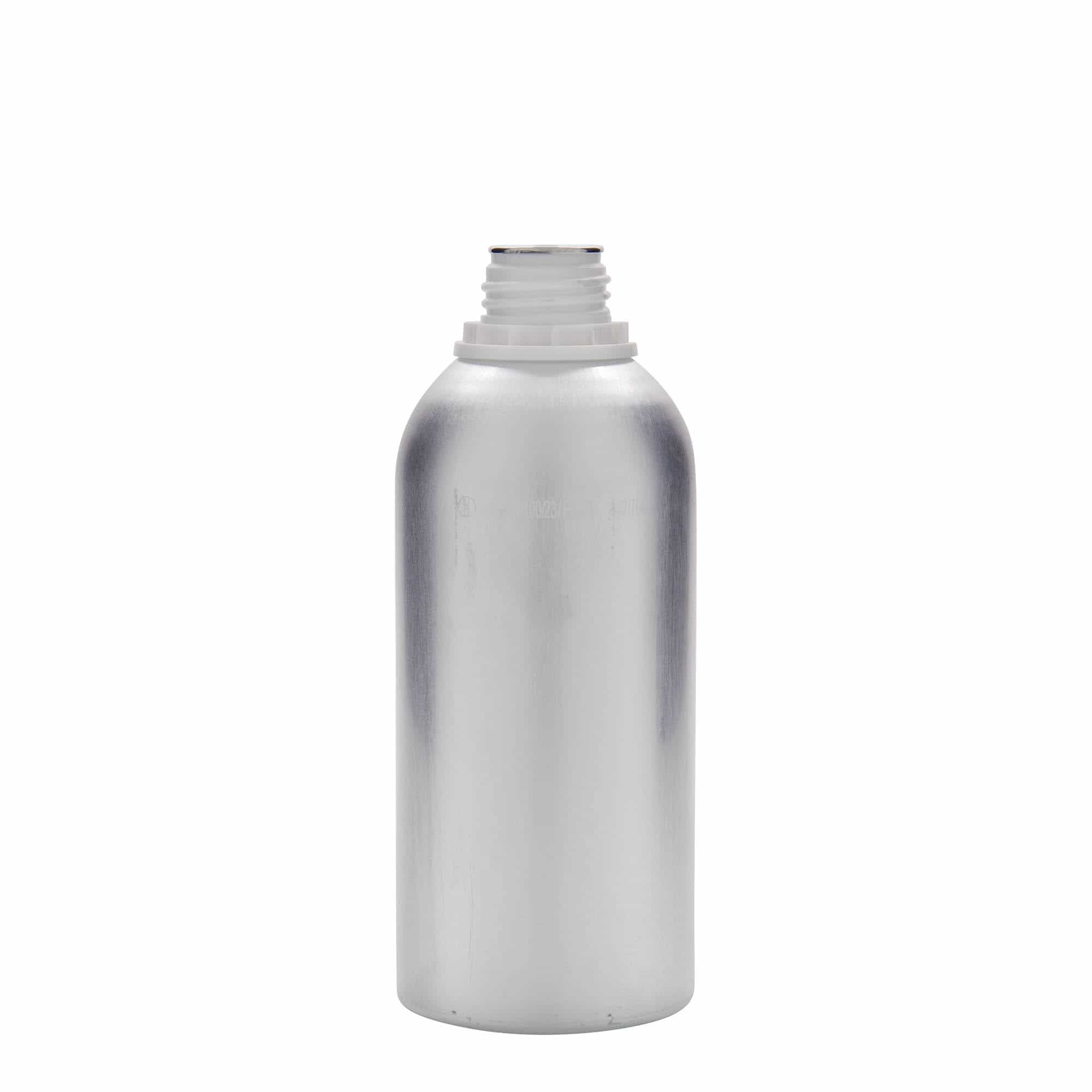 Aluminijska boca 625 ml, metalna, srebrna, otvor: DIN 32