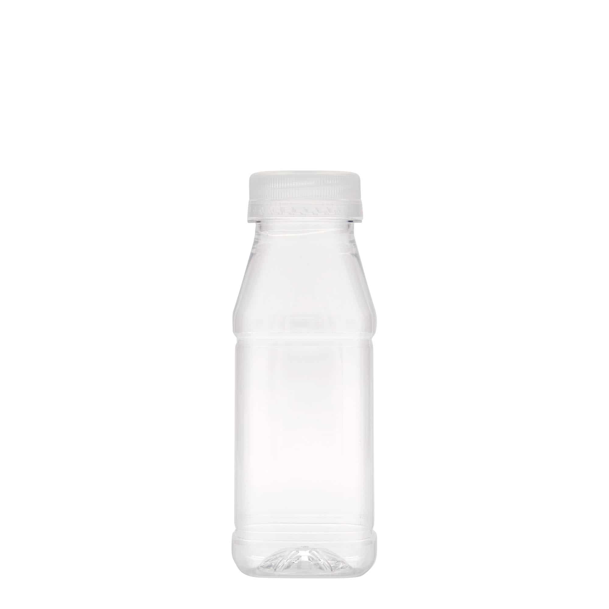 PET boca 250 ml 'Milk and Juice Carré', kvadratna, plastika, otvor: 38 mm