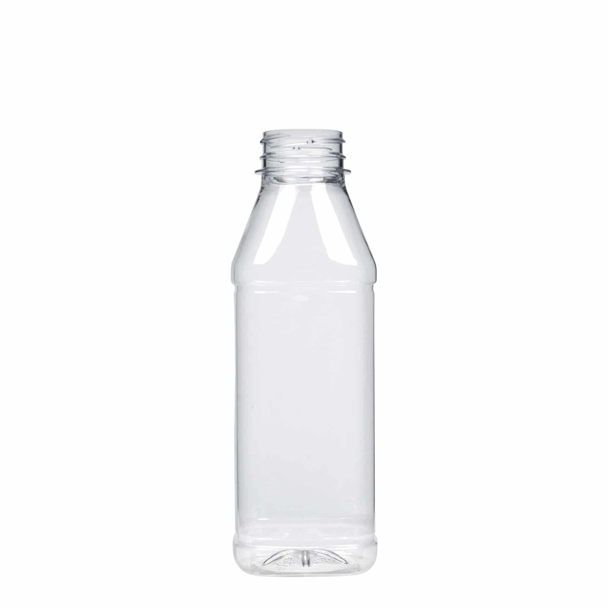 PET boca 500 ml 'Milk and Juice Carré', kvadratna, plastika, otvor: 38 mm