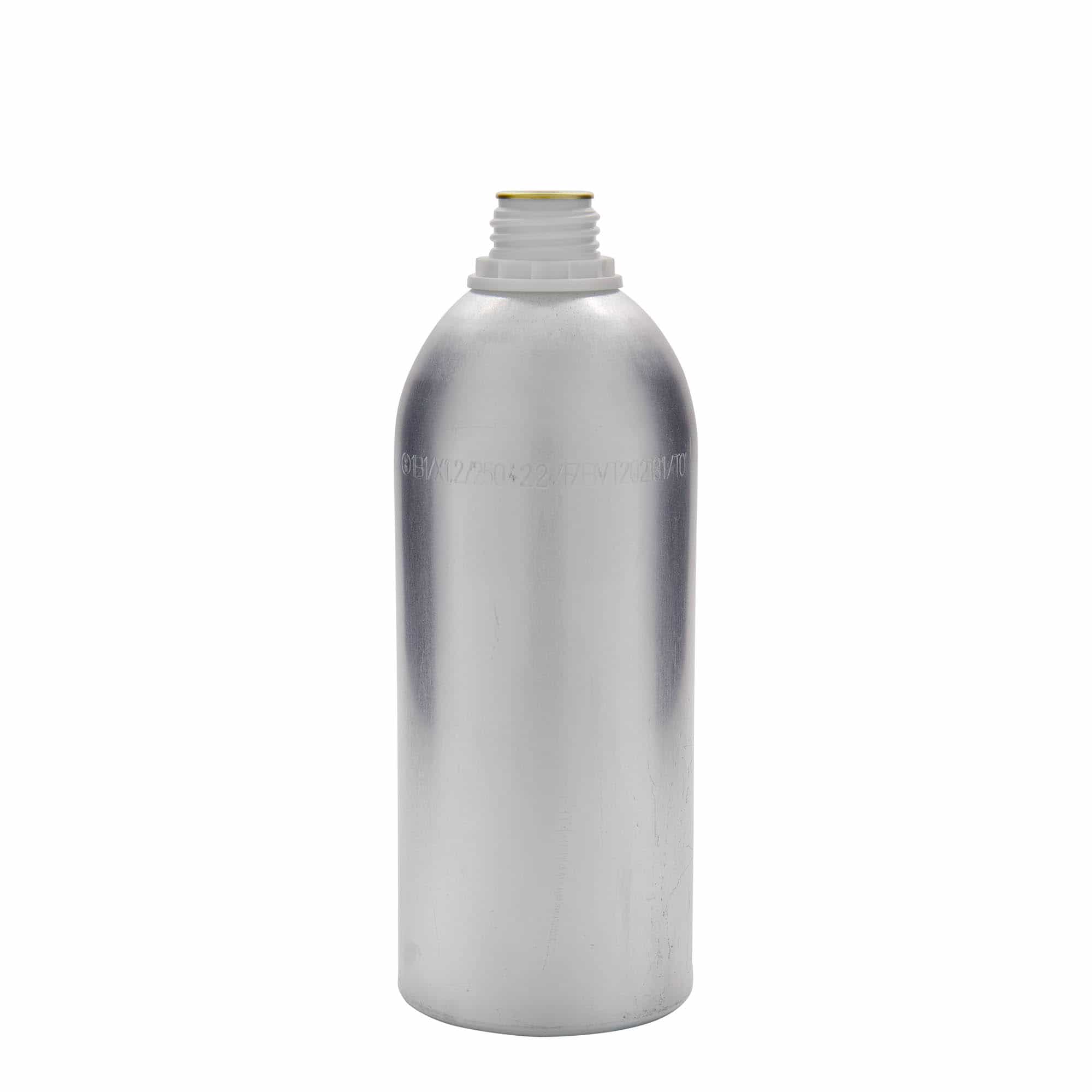 Aluminijska boca 1100 ml, metalna, srebrna, otvor: DIN 32